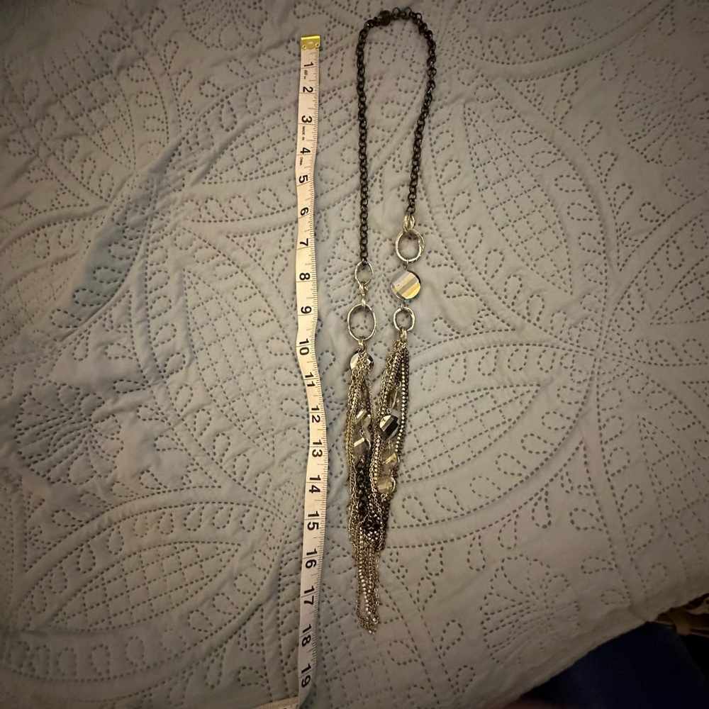 Layered Metallic Necklace in Gold and Silver